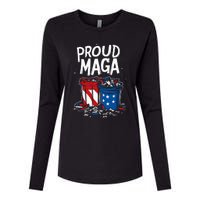 Proud Maga Garbage Patriotic Pro Trump Anti President Biden Womens Cotton Relaxed Long Sleeve T-Shirt