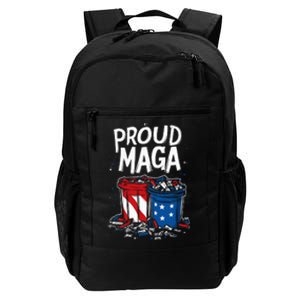 Proud Maga Garbage Patriotic Pro Trump Anti President Biden Daily Commute Backpack