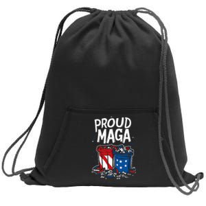 Proud Maga Garbage Patriotic Pro Trump Anti President Biden Sweatshirt Cinch Pack Bag