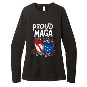 Proud Maga Garbage Patriotic Pro Trump Anti President Biden Womens CVC Long Sleeve Shirt