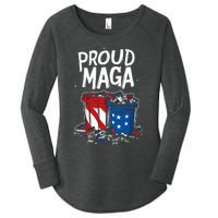 Proud Maga Garbage Patriotic Pro Trump Anti President Biden Women's Perfect Tri Tunic Long Sleeve Shirt