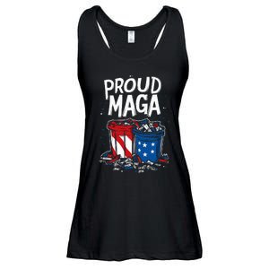 Proud Maga Garbage Patriotic Pro Trump Anti President Biden Ladies Essential Flowy Tank