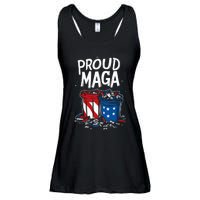 Proud Maga Garbage Patriotic Pro Trump Anti President Biden Ladies Essential Flowy Tank