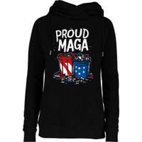 Proud Maga Garbage Patriotic Pro Trump Anti President Biden Womens Funnel Neck Pullover Hood