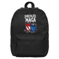 Proud Maga Garbage Patriotic Pro Trump Anti President Biden 16 in Basic Backpack