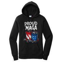 Proud Maga Garbage Patriotic Pro Trump Anti President Biden Women's Pullover Hoodie