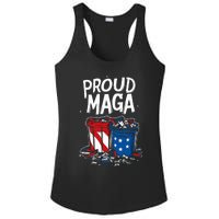 Proud Maga Garbage Patriotic Pro Trump Anti President Biden Ladies PosiCharge Competitor Racerback Tank