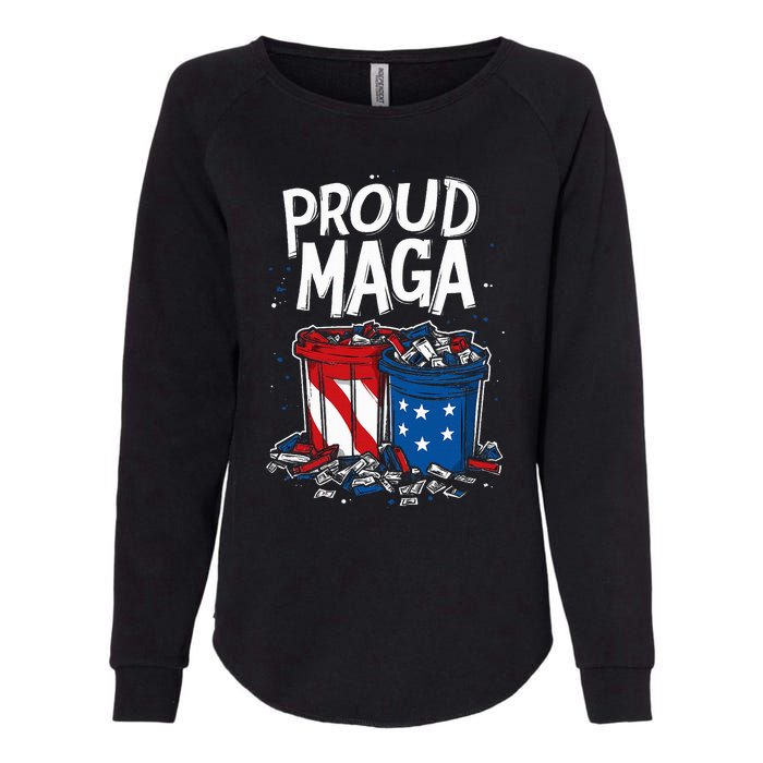 Proud Maga Garbage Patriotic Pro Trump Anti President Biden Womens California Wash Sweatshirt