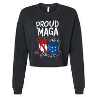 Proud Maga Garbage Patriotic Pro Trump Anti President Biden Cropped Pullover Crew