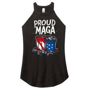 Proud Maga Garbage Patriotic Pro Trump Anti President Biden Women's Perfect Tri Rocker Tank