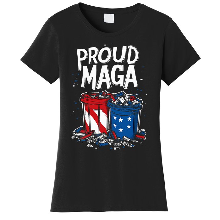 Proud Maga Garbage Patriotic Pro Trump Anti President Biden Women's T-Shirt