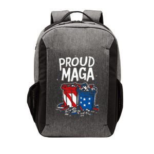 Proud Maga Garbage Patriotic Pro Trump Anti President Biden Vector Backpack