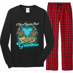 Proud My Grandma In Heaven Happy Mother Day Memorial Funny Gift Long Sleeve Pajama Set