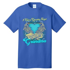 Proud My Grandma In Heaven Happy Mother Day Memorial Funny Gift Tall T-Shirt