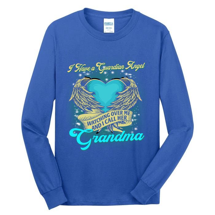 Proud My Grandma In Heaven Happy Mother Day Memorial Funny Gift Tall Long Sleeve T-Shirt