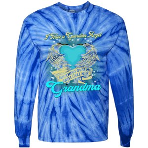 Proud My Grandma In Heaven Happy Mother Day Memorial Funny Gift Tie-Dye Long Sleeve Shirt