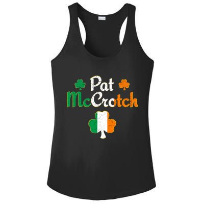 Pat Mccrotch Gift Funny St Patrick's Day Shamrock Irish Gift Ladies PosiCharge Competitor Racerback Tank
