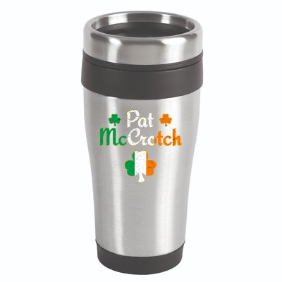 Pat Mccrotch Gift Funny St Patrick's Day Shamrock Irish Gift 16oz Travel Tumbler