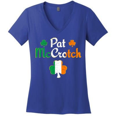 Pat Mccrotch Gift Funny St Patrick's Day Shamrock Irish Gift Women's V-Neck T-Shirt