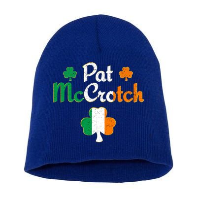 Pat Mccrotch Gift Funny St Patrick's Day Shamrock Irish Gift Short Acrylic Beanie