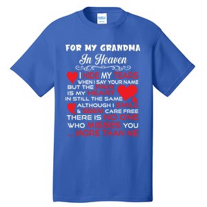 Proud My Grandma In Heaven Happy Mother Day Proud Memorial Gift Tall T-Shirt