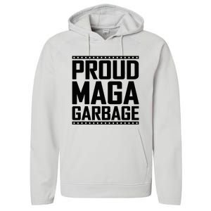 Proud Maga Garbage Trump Vance Supporter 2024 Performance Fleece Hoodie