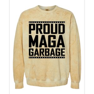 Proud Maga Garbage Trump Vance Supporter 2024 Colorblast Crewneck Sweatshirt