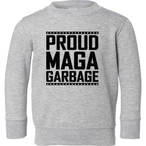 Proud Maga Garbage Trump Vance Supporter 2024 Toddler Sweatshirt