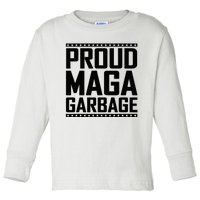 Proud Maga Garbage Trump Vance Supporter 2024 Toddler Long Sleeve Shirt