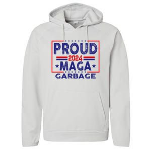 Proud Maga Garbage Trump Vance 2024 Funny Political Satire Performance Fleece Hoodie