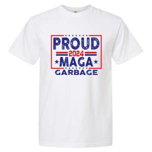 Proud Maga Garbage Trump Vance 2024 Funny Political Satire Garment-Dyed Heavyweight T-Shirt