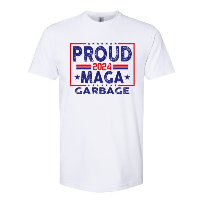 Proud Maga Garbage Trump Vance 2024 Funny Political Satire Softstyle CVC T-Shirt