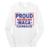 Proud Maga Garbage Trump Vance 2024 Funny Political Satire Long Sleeve Shirt