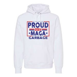 Proud Maga Garbage Trump Vance 2024 Funny Political Satire Premium Hoodie