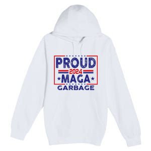 Proud Maga Garbage Trump Vance 2024 Funny Political Satire Premium Pullover Hoodie