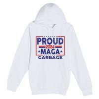 Proud Maga Garbage Trump Vance 2024 Funny Political Satire Premium Pullover Hoodie