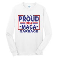 Proud Maga Garbage Trump Vance 2024 Funny Political Satire Tall Long Sleeve T-Shirt