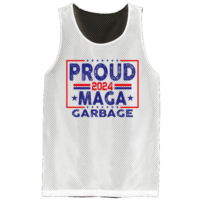 Proud Maga Garbage Trump Vance 2024 Funny Political Satire Mesh Reversible Basketball Jersey Tank