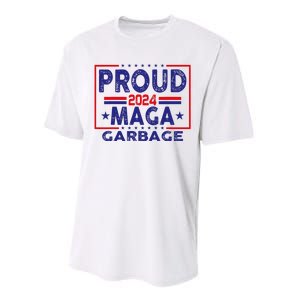 Proud Maga Garbage Trump Vance 2024 Funny Political Satire Performance Sprint T-Shirt