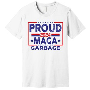 Proud Maga Garbage Trump Vance 2024 Funny Political Satire Premium T-Shirt