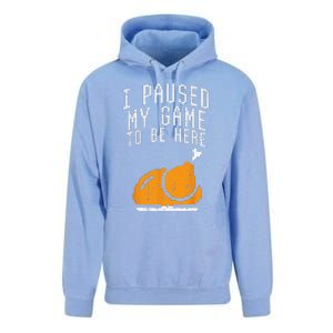 Paused My Game To Be Here Turkey Thanksgiving Gamer Funny Unisex Surf Hoodie