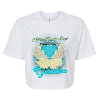 Proud My Grandma In Heaven Happy Mother Day Memorial Cute Gift Bella+Canvas Jersey Crop Tee