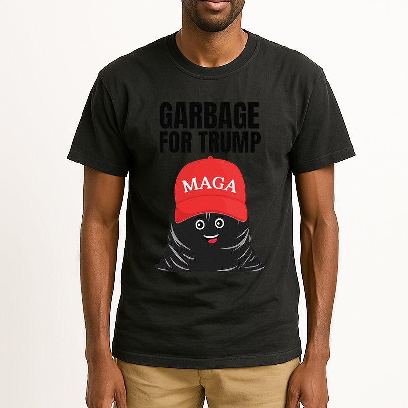 Proud Maga Garbage For Trump Supporter Trash Bag Cartoon Tall T-Shirt