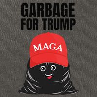 Proud Maga Garbage For Trump Supporter Trash Bag Cartoon Cotton Canvas Backpack