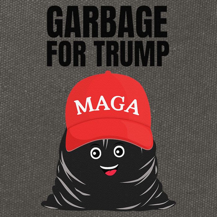 Proud Maga Garbage For Trump Supporter Trash Bag Cartoon Cotton Canvas Backpack