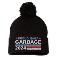 Proud Maga Garbage Trump Supporter Pom Pom 12in Knit Beanie