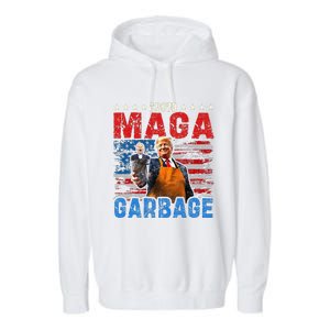 Proud Maga Garbage Trump Vance 2024 Supporter Garment-Dyed Fleece Hoodie