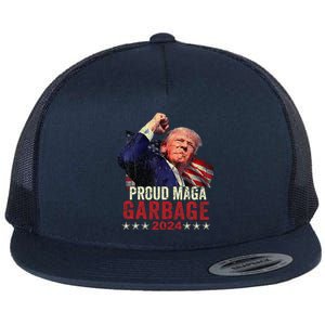 Proud Maga Garbage Trump Supporter Flat Bill Trucker Hat