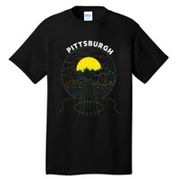 Pittsburgh Music Guitar 412 Pittsburgh Bridges Tall T-Shirt