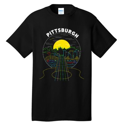 Pittsburgh Music Guitar 412 Pittsburgh Bridges Tall T-Shirt